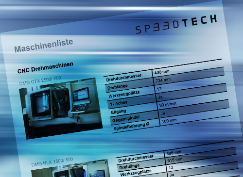 SPEEDTECH Metallbearbeitung Maschinen